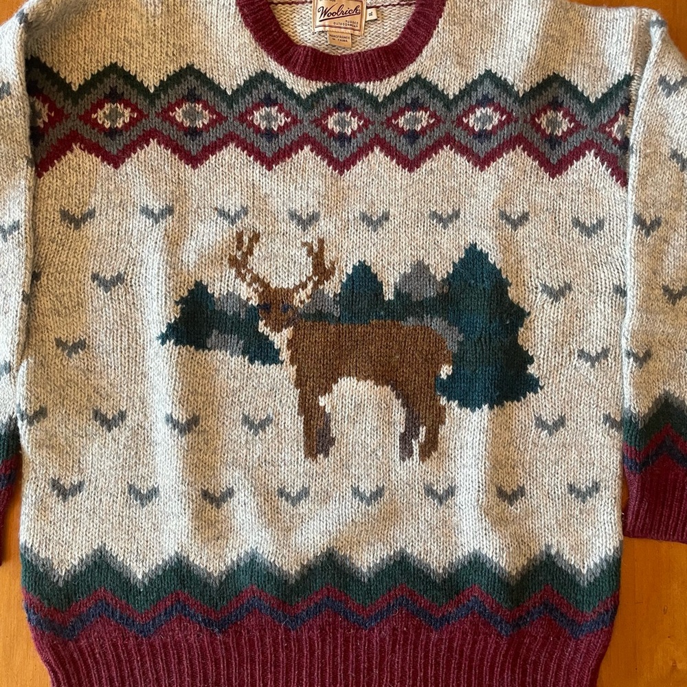 Vintage Woolrich Men's Crewneck Sweater - Xmas Christmas Holiday Sweater